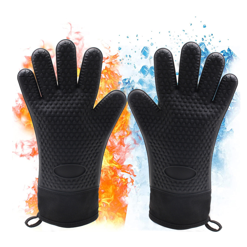 Oven Mitt Silicone - Gants de four en Silicone, longs