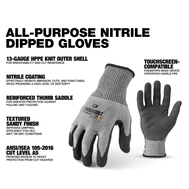 ToughBuilt TB-P2-112-5-L Nitri - Nitrile Mechanic Glove avis et prix